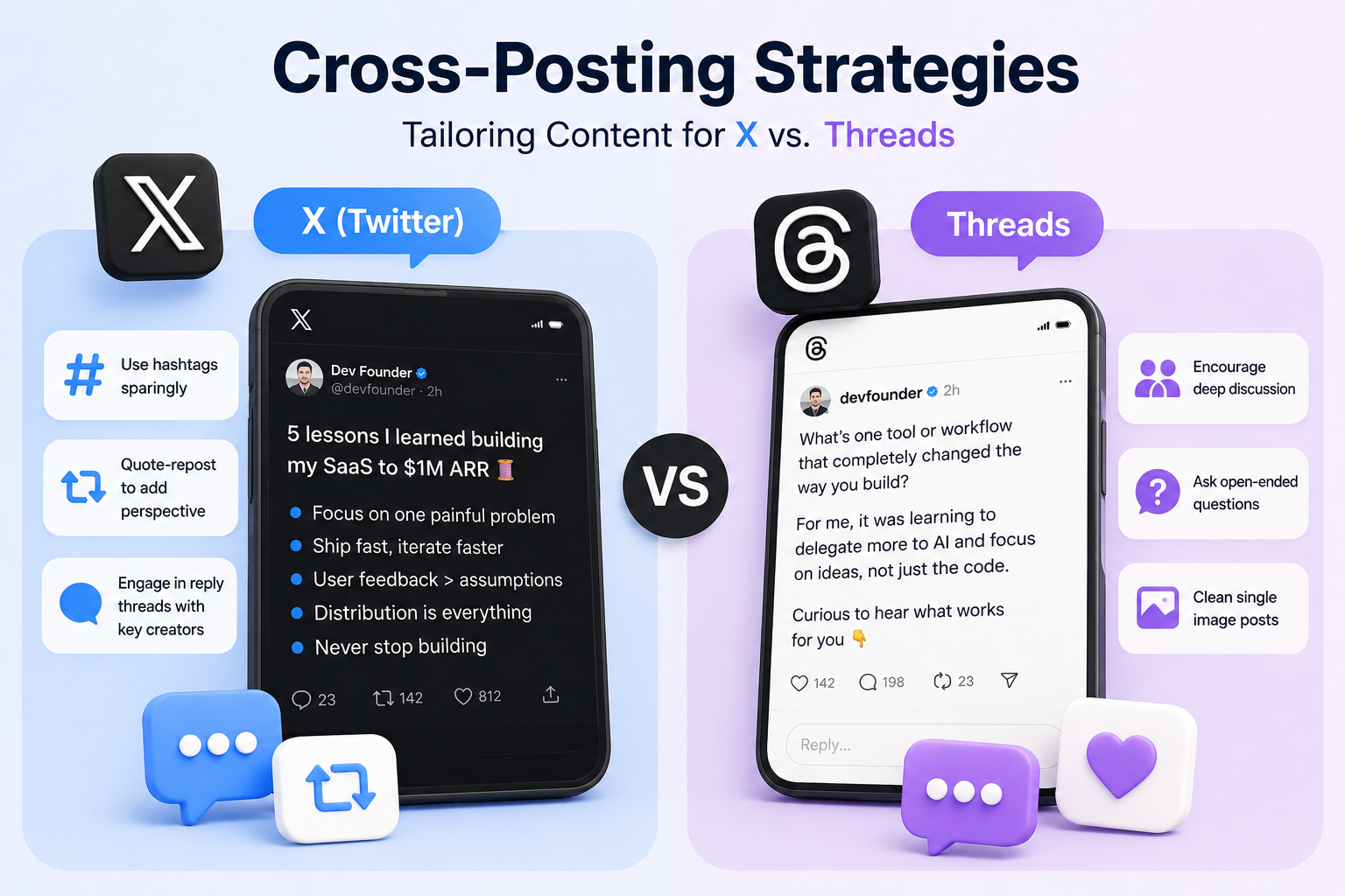 Tailoring Content for X vs. Threads